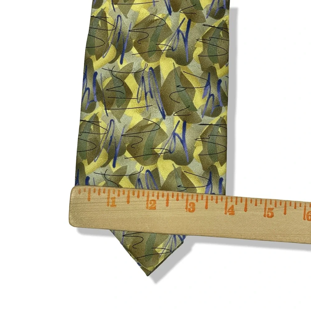 J Garcia Ancient Writing Limited‎ Edition Silk Mens Tie Abstract Artsy 58x4